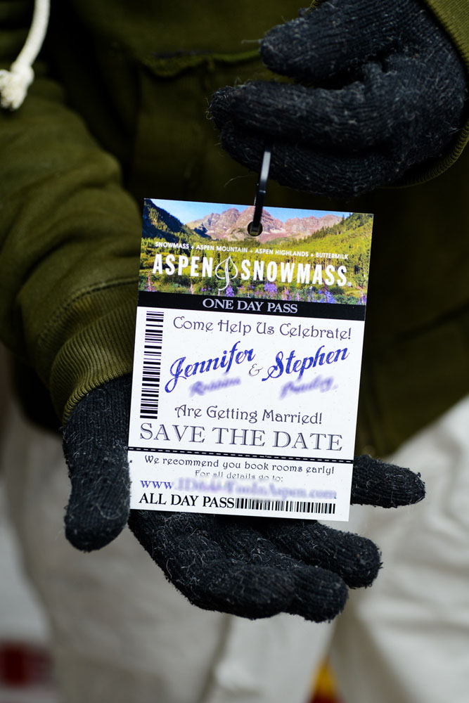 Lift Ticket Save The Date Front